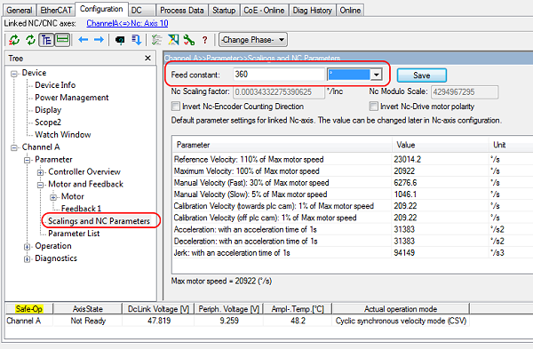 Einstellungen mit dem Drive Manager 7: