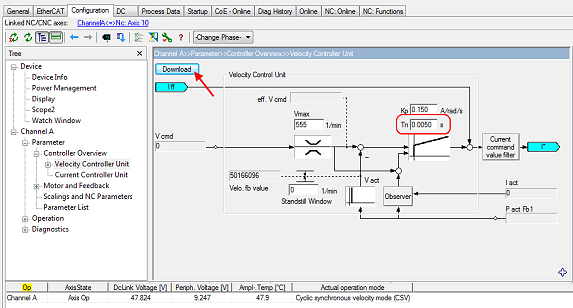 Einstellungen mit dem Drive Manager 8: