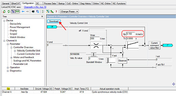 Einstellungen mit dem Drive Manager 9: