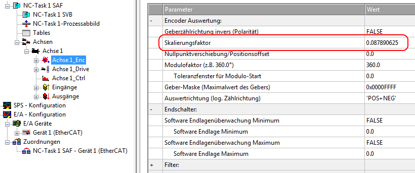 Skalierungsfaktor 1: