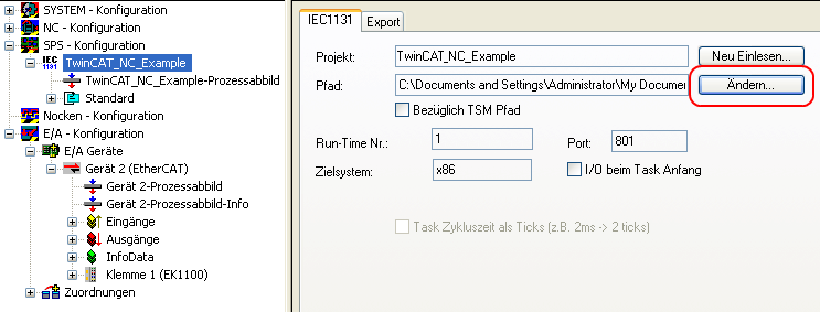 Programmbeispiel Motoransteuerung mit Visualisierung 5: