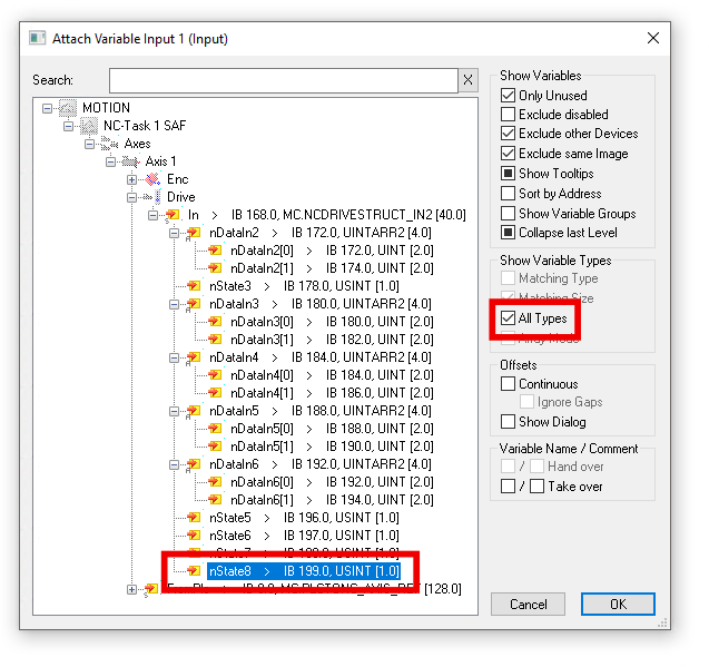 Schaltsignal von einem digitalen Eingang der EL7411 5: