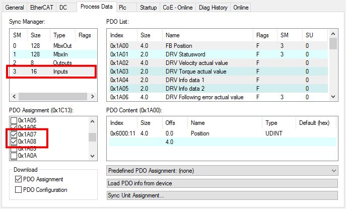 Nullimpuls von der C-Spur des Encoders 3: