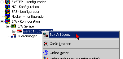 Einsetzen der Klemme in den EtherCAT-Klemmenverbund 5: