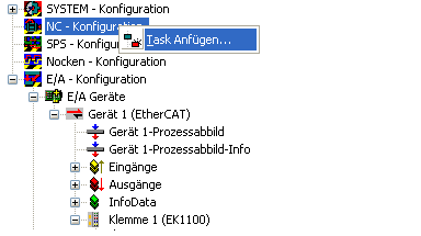 Einbindung in die NC-Konfiguration 2: