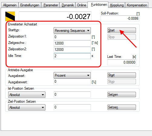 Einstellungen in der NC 16: