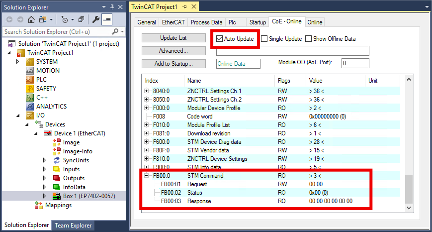 Motor scannen (nur Firmware 04 und höher) 1: