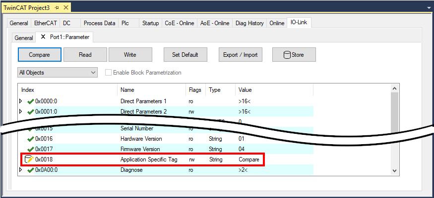 EPIxxxx, ERIxxxx - Einstellen der IO-Link Device Parameter 4: