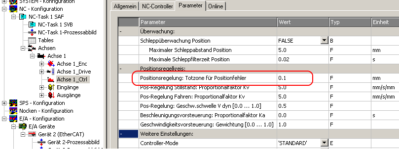 Den Regler parametrieren 4: