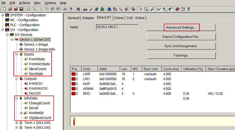 Default Einstellungen und Angaben 1: