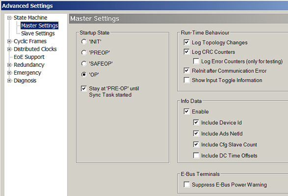 Default Einstellungen und Angaben 2: