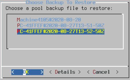Backup wiederherstellen 2: