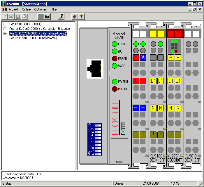 Parametrierung mit KS2000 2: