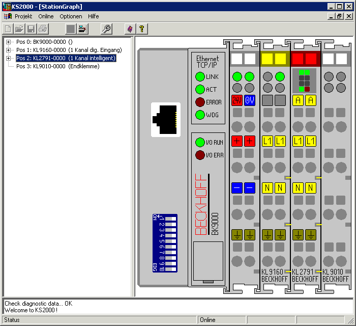 Parametrierung mit KS2000 2: