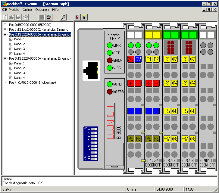 Parametrierung mit KS2000 2: