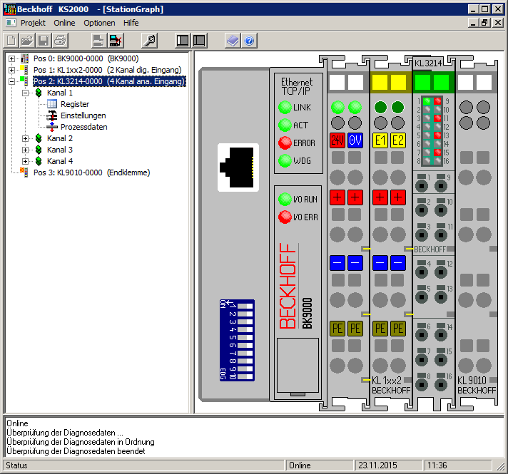 Parametrierung mit KS2000 2: