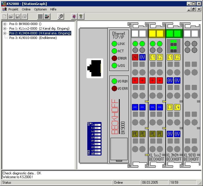 Parametrierung mit KS2000 2: