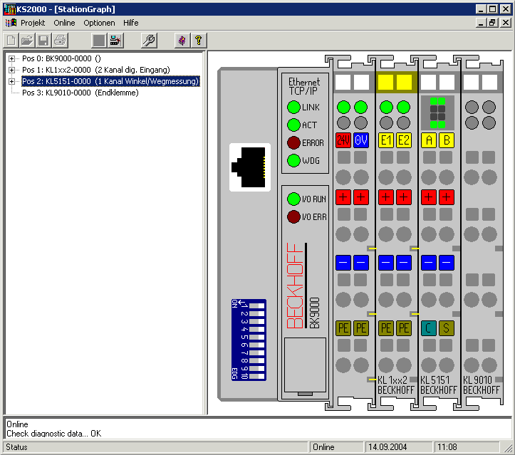 Parametrierung mit KS2000 2: