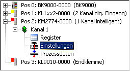 Parametrierung mit KS2000 3: