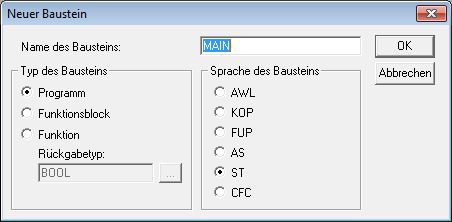 PLC-Projekt erstellen 2: