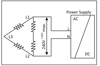 Betrieb an zwei Phasen 1: