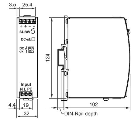 Abmessungen und Gewicht 1:
