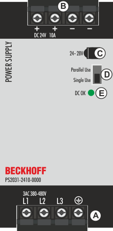 Frontseite und Bedienelemente 1: