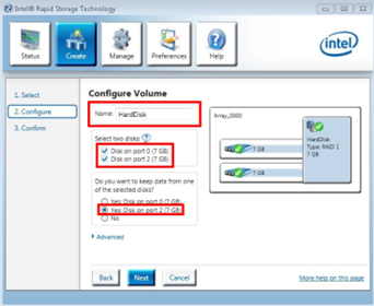 RAID-System mit Intel Manager erstellen 3: