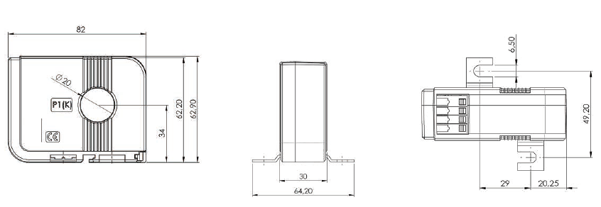 SCT4116-0025 | Durchsteck-Stromwandler, Differenzstrom Typ A, 25 A AC, Baugröße 1 1: