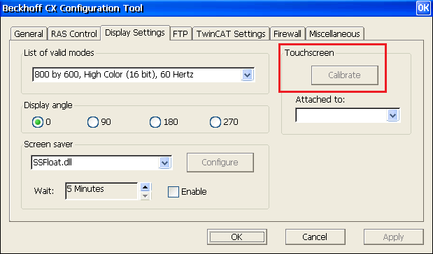 Touch-Panel kalibrieren 1: