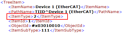 ITcSmTreeItem Item Types 1: