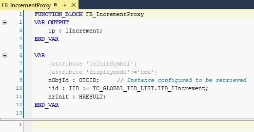 Erstellen eines FBs in der SPS, der als einfacher Proxy die Funktionalität des C++ Objektes anbietet 2: