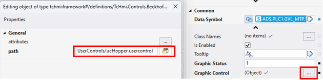 Anpassung der Darstellung des Controls 1:
