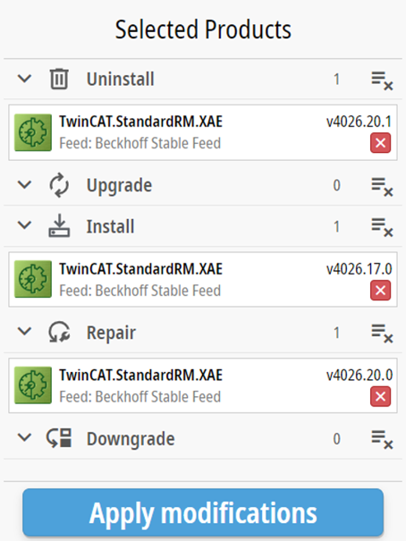 TwinCAT-Remote-Manager-Versionen verwalten 3: