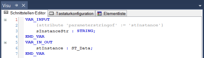 Attribut 'parameterstringof' 2: