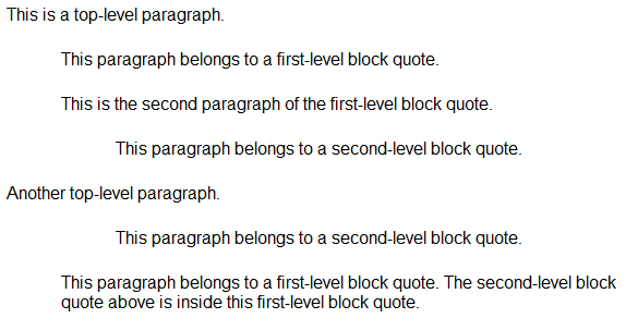 Eingerückter Textblock (Blockzitat) 3: