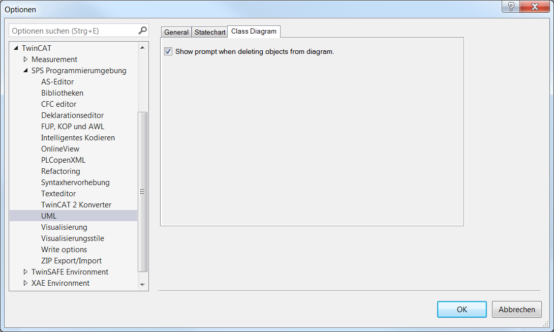 Dialog Optionen - UML 6: