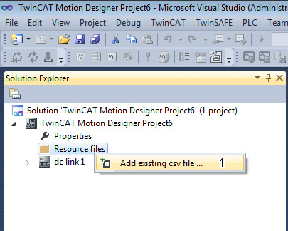 Import einer CSV-Datei (Konfigurationsbeispiel) 1: