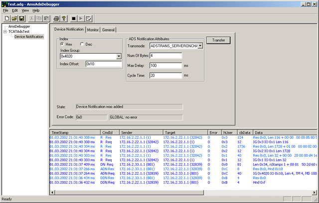 TwinCAT AMS/ADS Debugger 1: