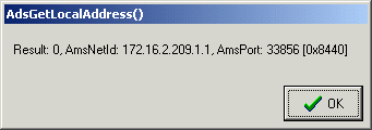 AdsGetLocalAddress 1: