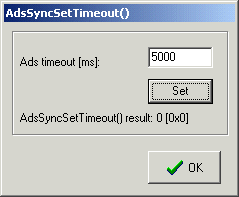 AdsSyncSetTimeout 1:
