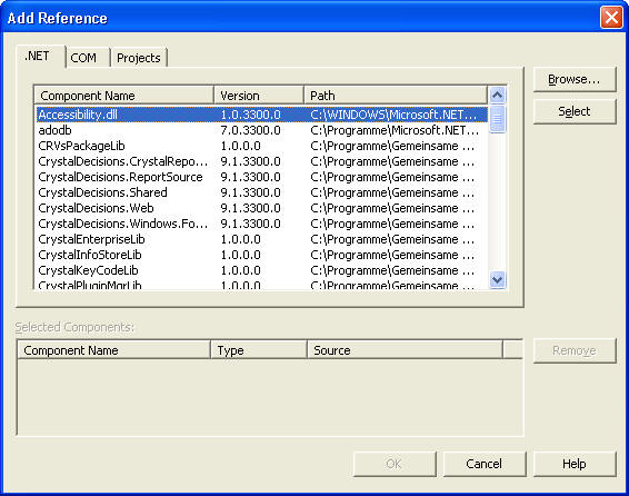 Linking into Microsoft Visual Studio .NET (C#) 1: