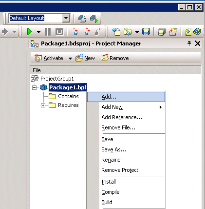 Einbinden in Borland Developer Studio 2006 (VCL for Delphi Win32) 9: