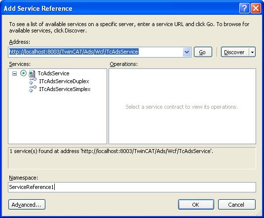 Create a WCF service reference in Visual Studio 1: