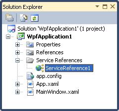 Create a WCF service reference in Visual Studio 2: