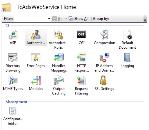 Configuration of SSL/TLS and NTLM Authentification for the TwinCAT ADS WebServices on Windows 7 17: