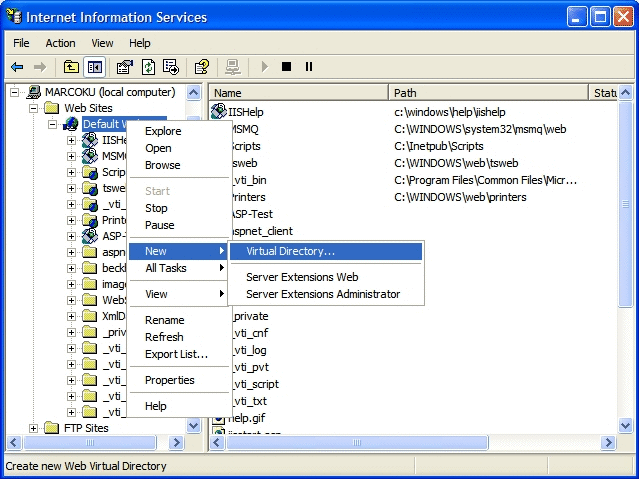 Configuration of the TwinCAT ADS WebServices on a PC (in this example: Windows XP) 1: