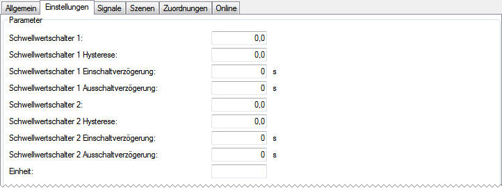 Standard Analoge Signalgruppe 1: