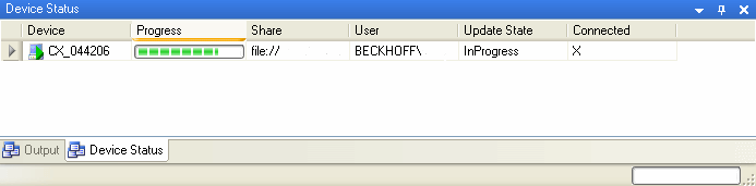Beispiel 2: Image-Update für CX9010 über den TwinCAT Management Server 2: