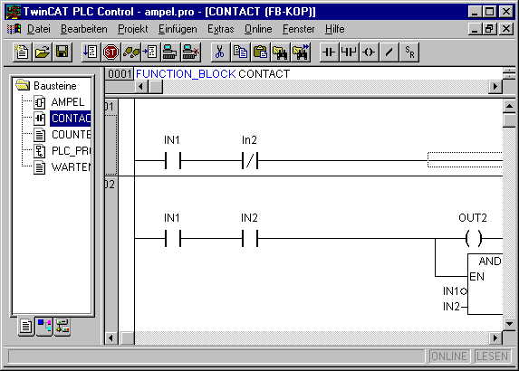 Kontaktplaneditor 1: